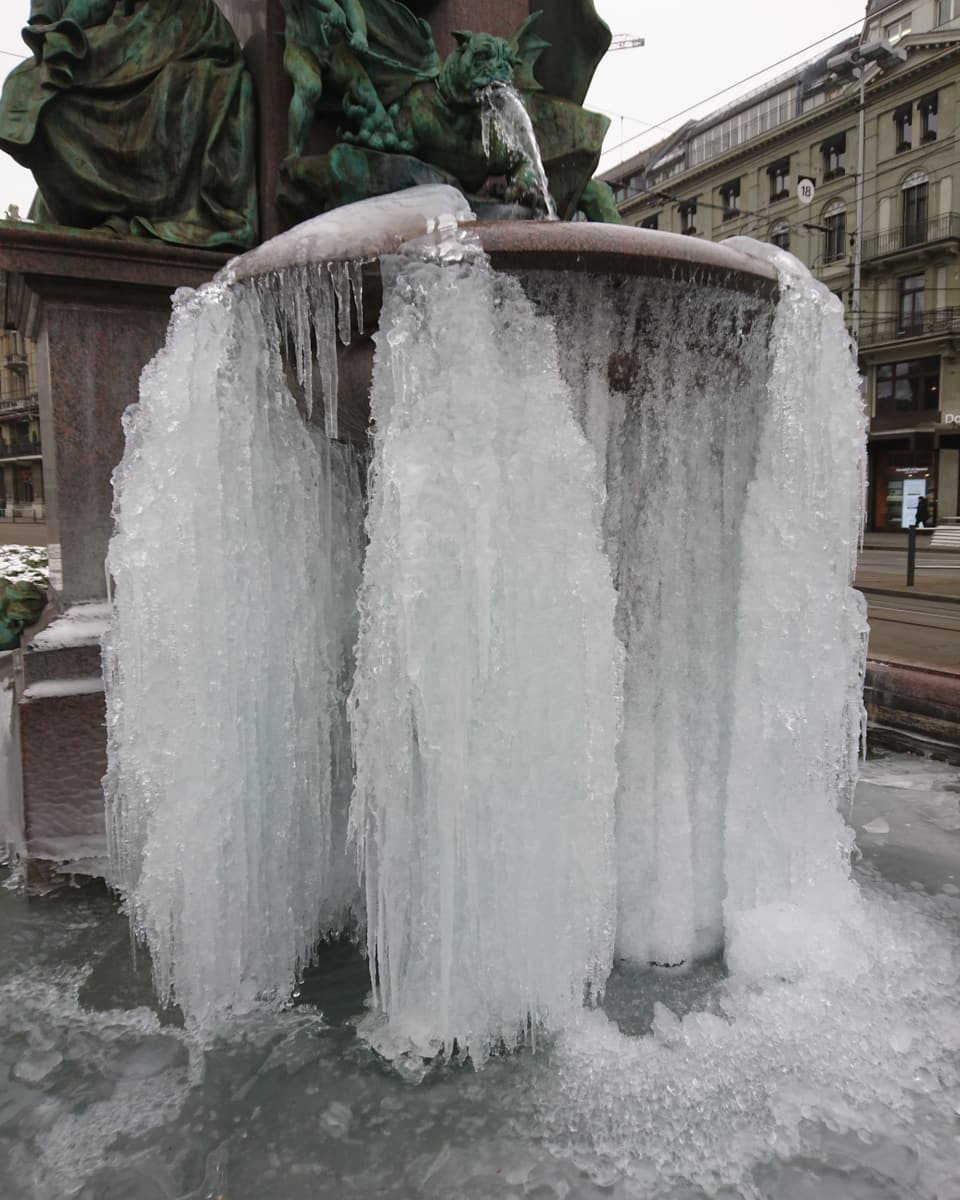 Gefrorener Brunnen.