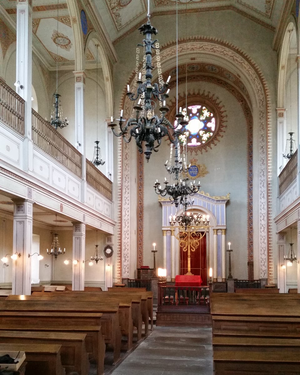 Innenaufnahme der Synagoge Lengnau