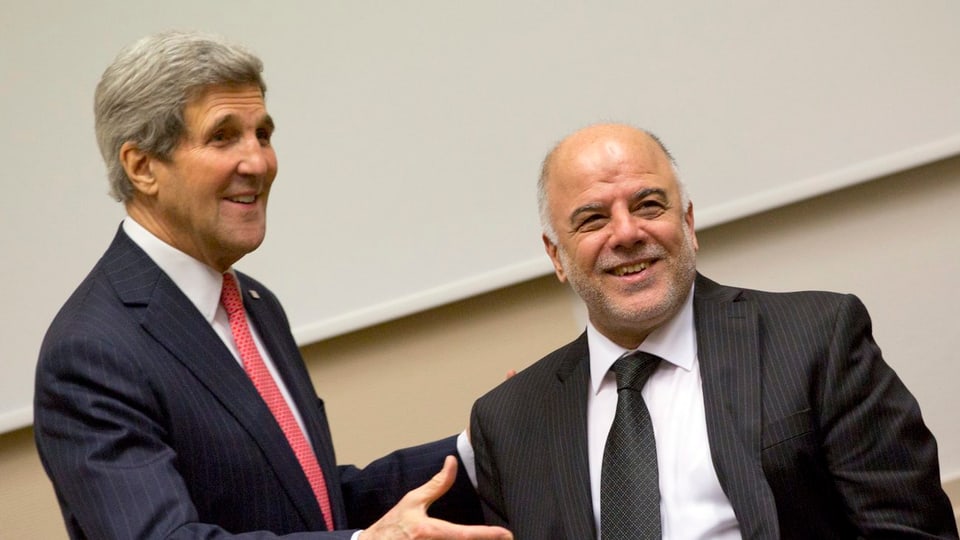 John Kerry und al-Abadi in Brüssel