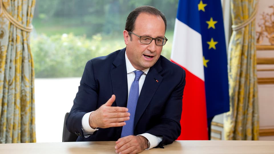 Portrait von Francois Hollande.