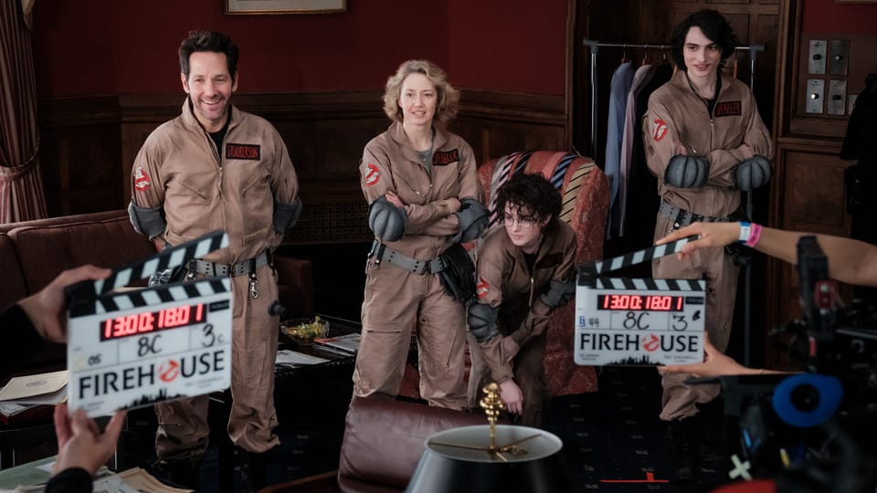 Making-of-Bild vom aktuellen Geisterjäger-Film, der einst den Arbeitstitel «Firehouse» trug.