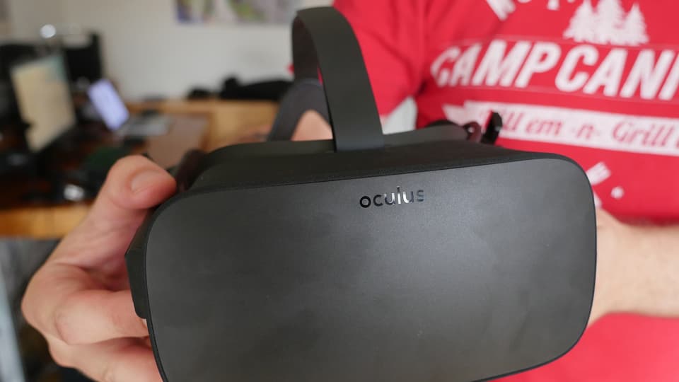 Die «Oculus Rift»-Brille von Vorne.