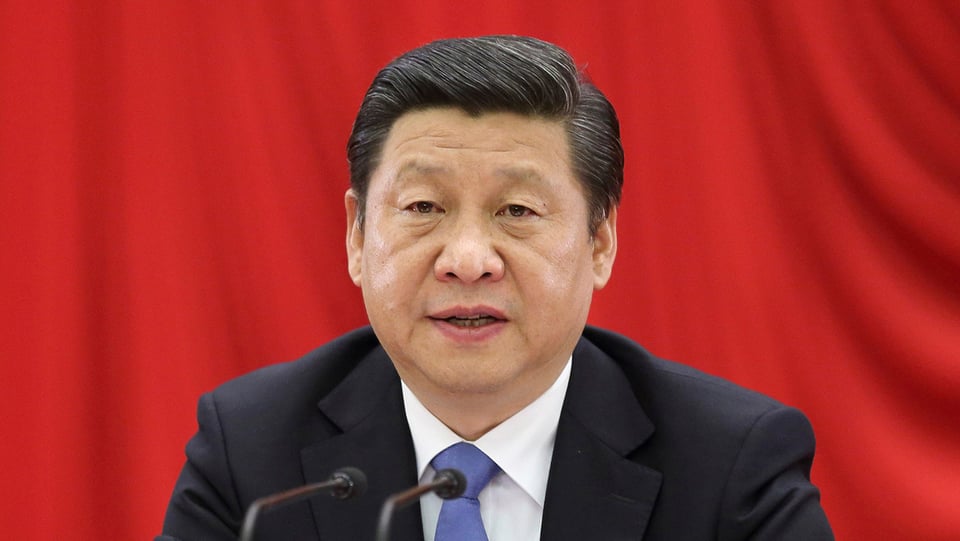 Porträtaufnahme von Chinas Präsident Xi Jinping.