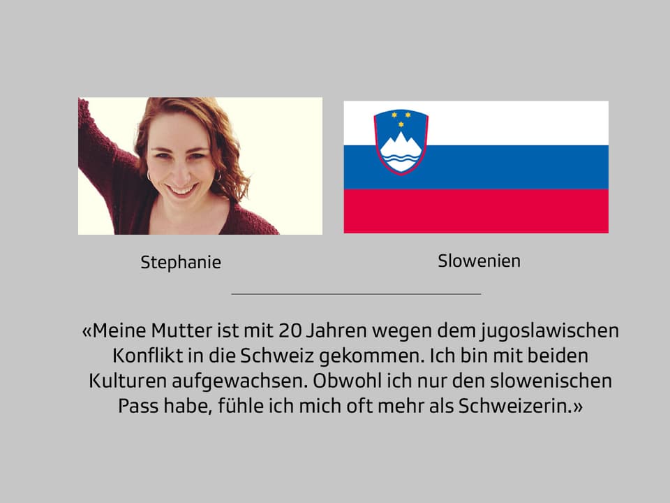 Stephanie, 28, aus Liestal, seit 28 Jahren in der Schweiz. 