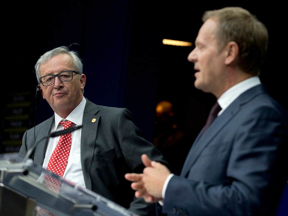 Jean-Claude Juncker und Donald Tusk 