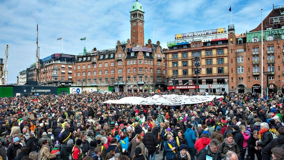 Dänische Lehrer demonstrieren am 10. April 2013 in Kopenhagen.