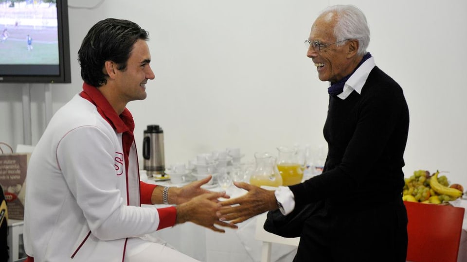 Roger Federer und Giorgio Armani 
