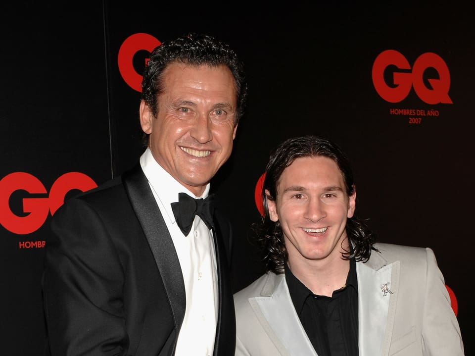 Jorge Valdano 2007 mit dem jungen Leo Messi an einer Gala.