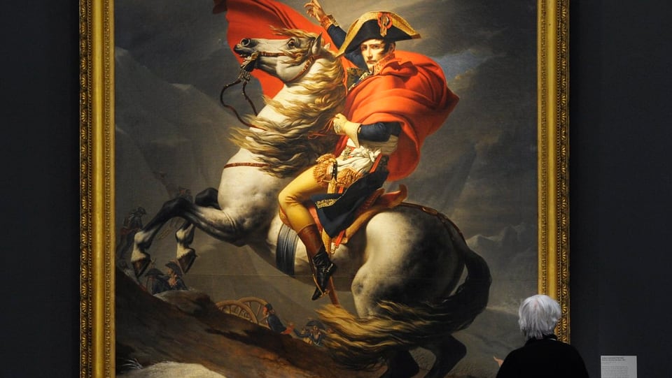 Bild mit Napoleon auf einem Pferd