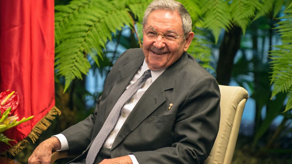 Porträt von Raúl Castro.