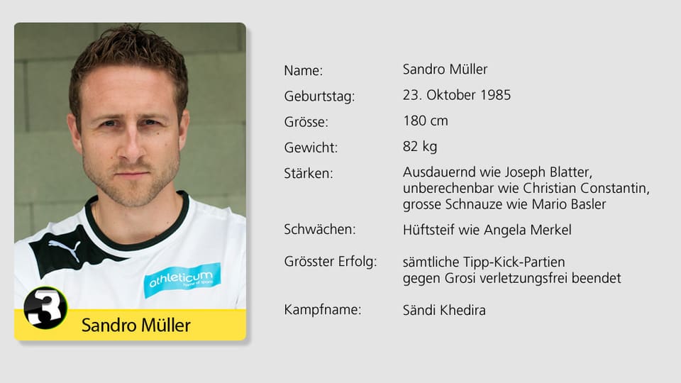 Er ist ausdauernd wie Joseph Blatter und unberechenbar wie Christian Constantin: Sandro Müller. 