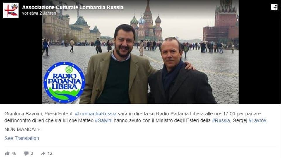 Salvini und Savoini in Moskau