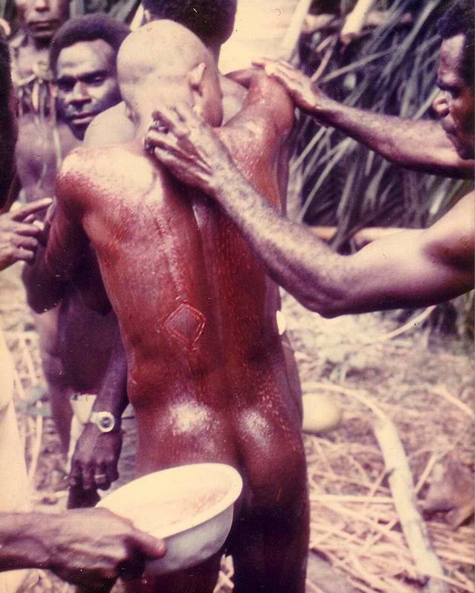 Traditionelles Ritual in  Papua Neu Guinea.