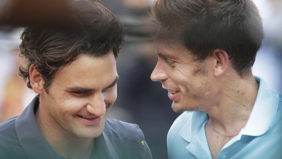 Roger Federer und Nicolas Mahut.