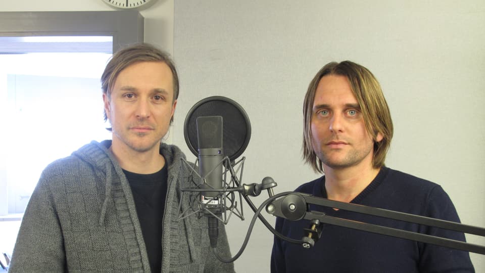 Pee Wirz und Lukas Schaller im Regionalstudio Luzern.