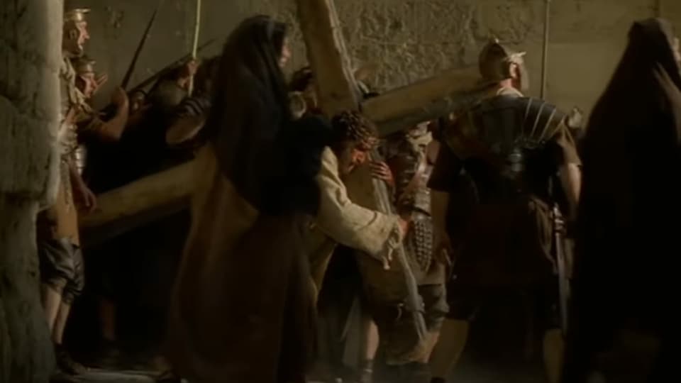 Jesus trägt das Kreuz