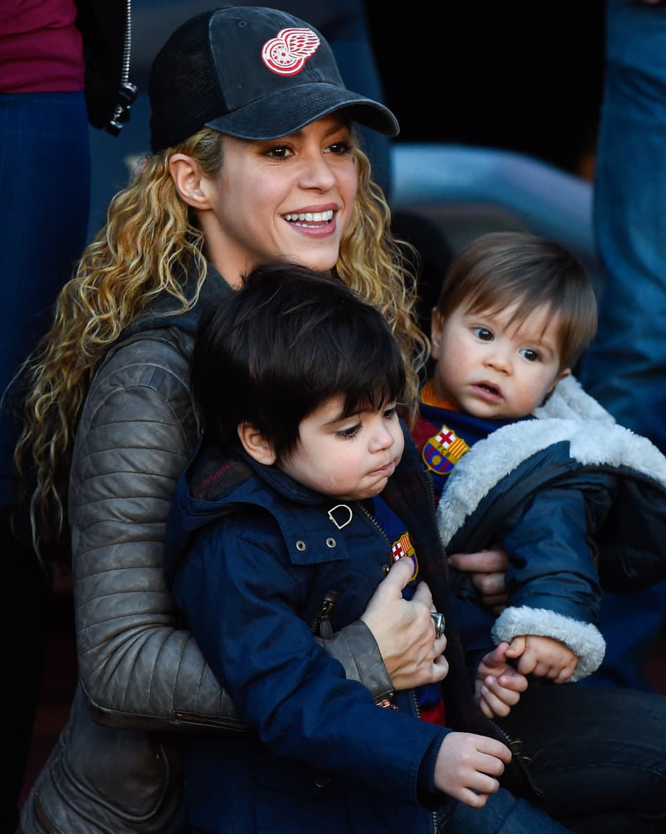 Shakira mit ihren beiden Söhnen