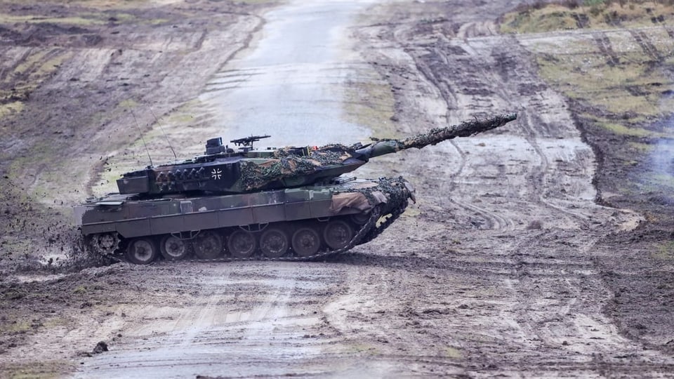 Ein deutscher Leopard-2-Panzer.