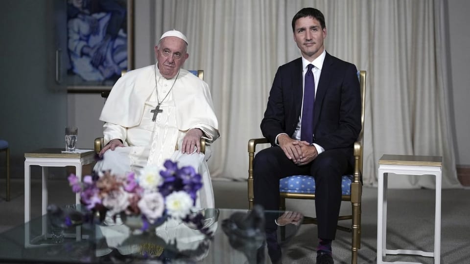 Papst Franziskus und Justin Trudeau