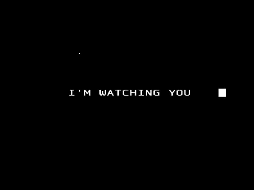 Cordula Ditz: Schriftzug: I'm watching you