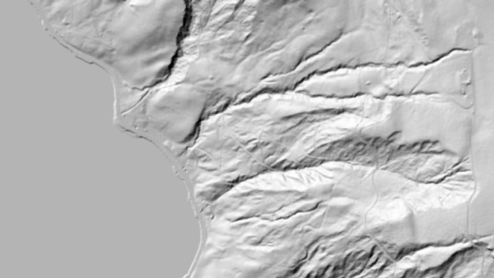 3D-Aufnahme des Ufers am Ägerisee