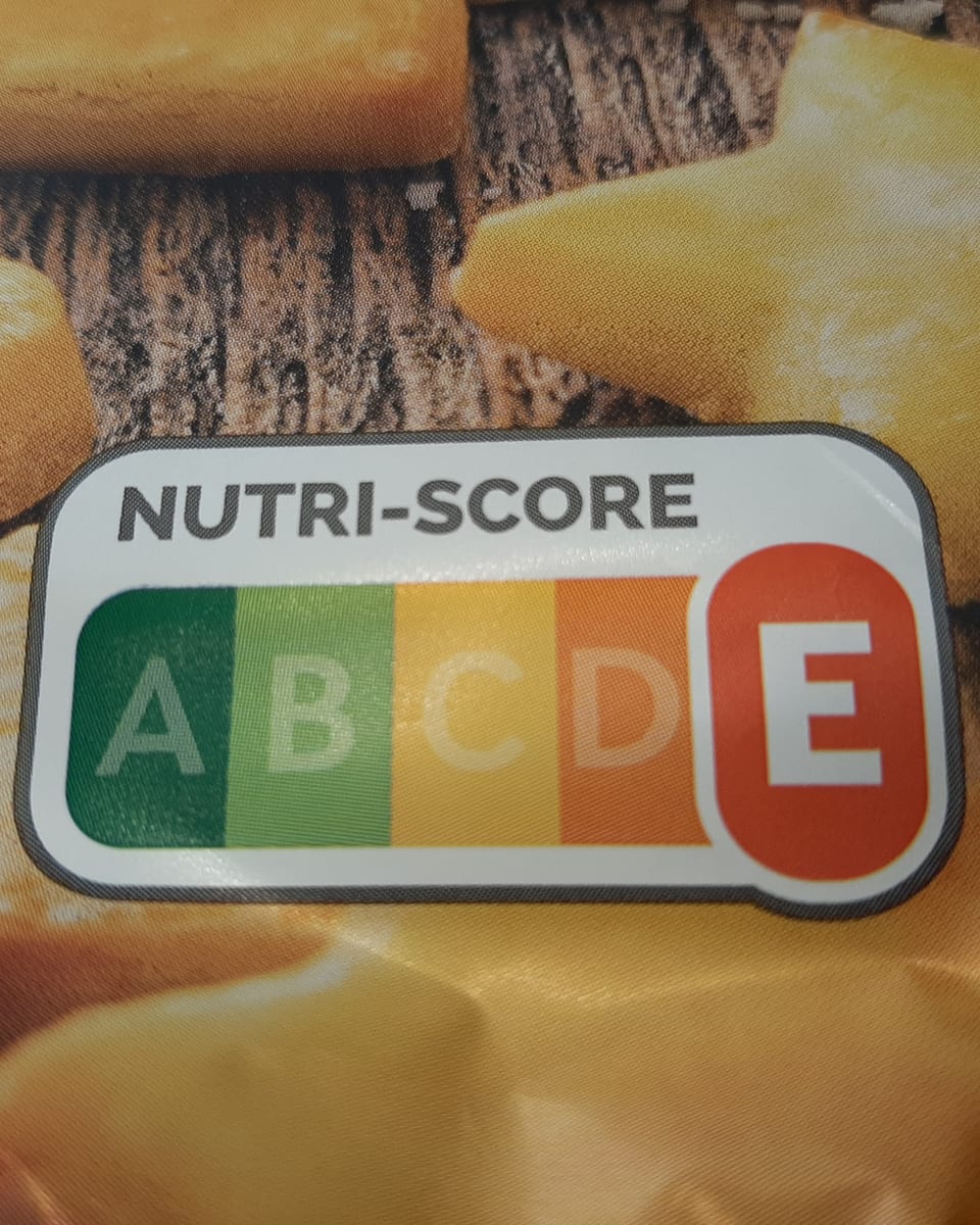 Eine farbige Skala von A bis E, mit der Aufschrift «NUTRI-SCORE»