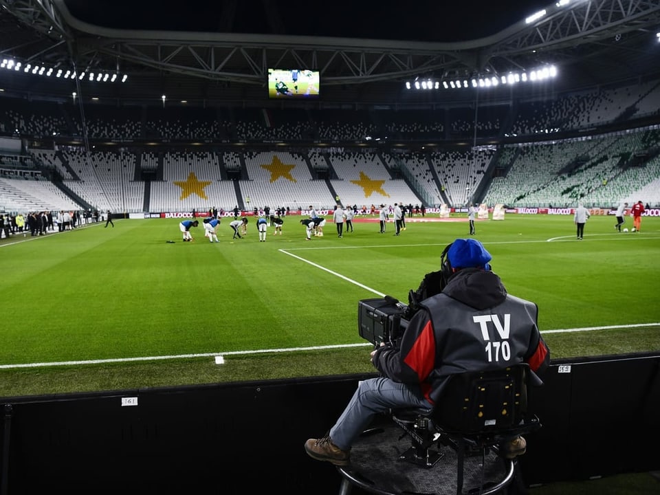 Das leere Juventus-Stadion.