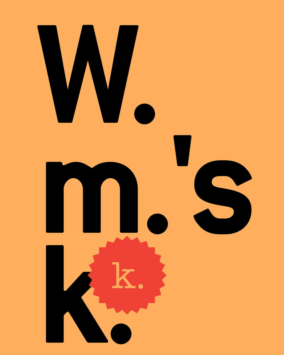Poster der diesjährigen Kurzfilmtage Winterthur mit der kryptischen Buchstabenfolge W. m.'s k.