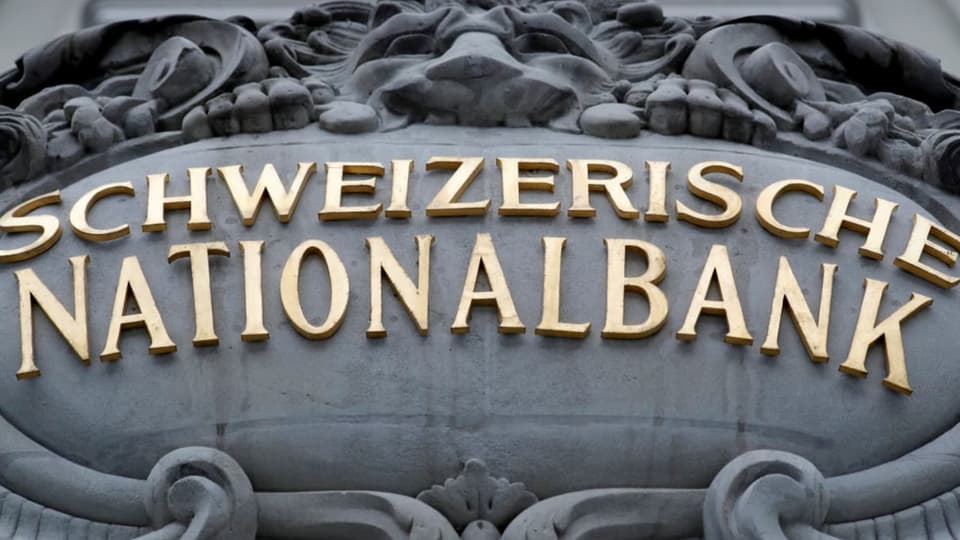 Der Schriftzug der Schweizerischen Nationalbank