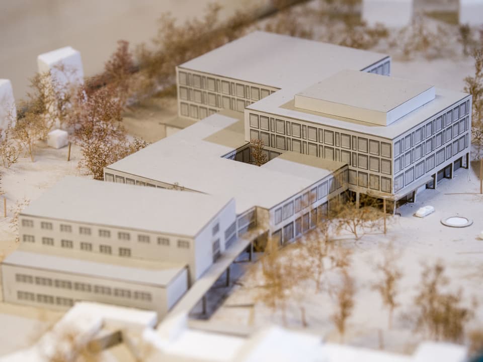 Ein Modell des ganzen Spitalareals.
