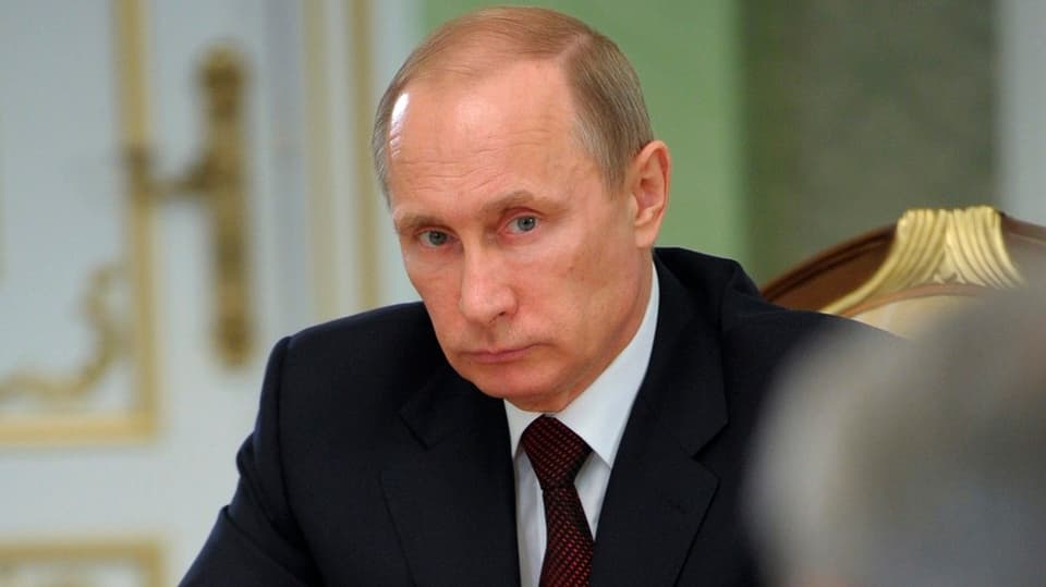 Porträt von Putin.