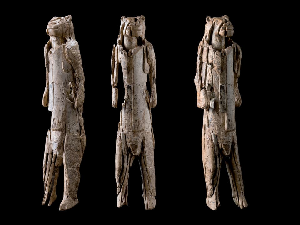 Der Löwenmensch aus Elfenbein ist mit rund 30 Zentimetern Höhe deutlich grösser als die anderen Kunstwerke von der Alb.