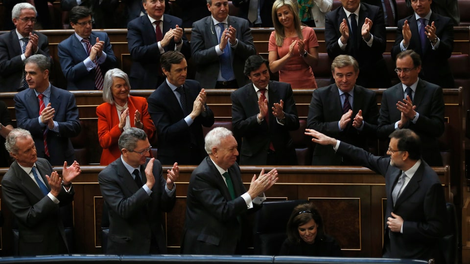 Spaniens Ministerpräsident Mariano Rajoy im Parlament.