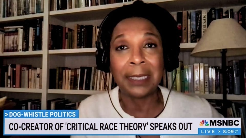 Kimberlé Crenshaw im TV-Interview im Homeoffice
