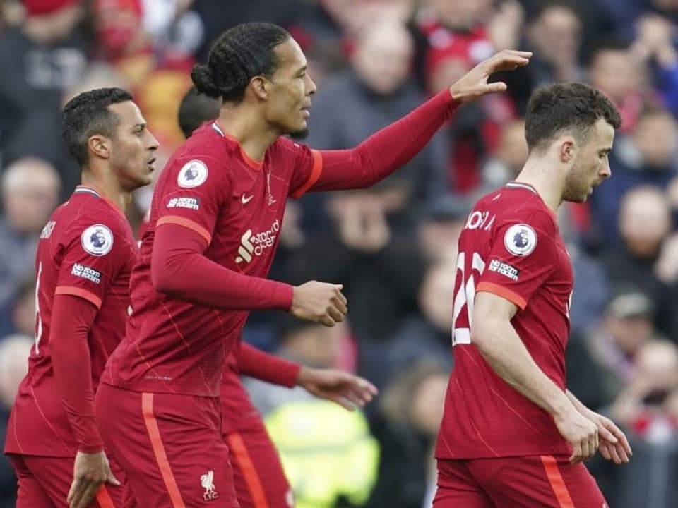 War für die Liverpooler Führung verantwortlich Jubel bei den Liverpool-Spielern.