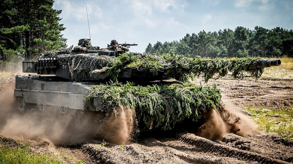Leopard-Panzer im Gefecht