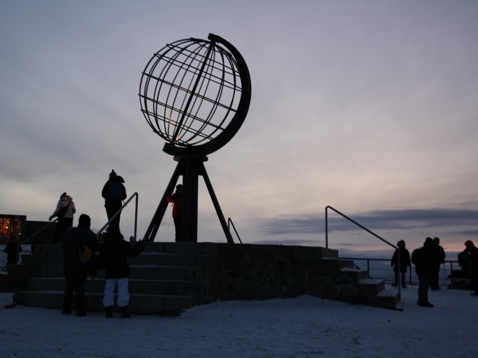 Weltkugel am Nordkap