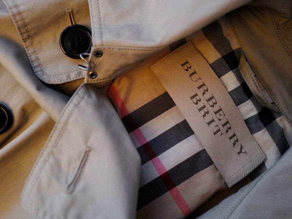 Mantel von Burberry mit Karo-Muster