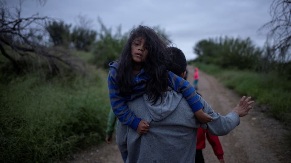 Migranten am Rio Grande (Aufnahme vom 27.12.2018)