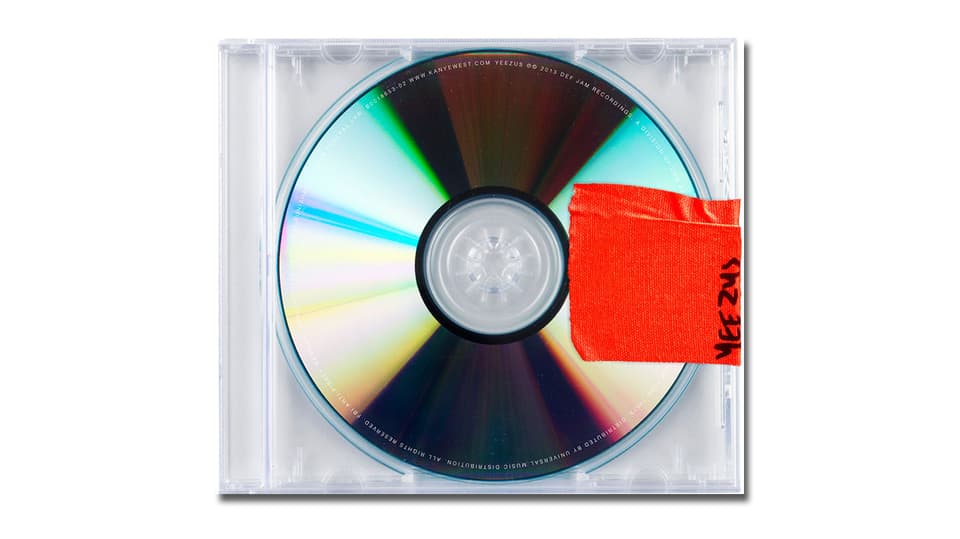 Das CD-Cover des neuen Kanye West Albums besteht aus einem kleinen Kleber an der Seite. 