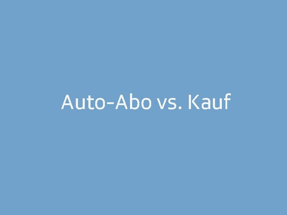 Titelgrafik: Vergleich Autoabo versus Kauf
