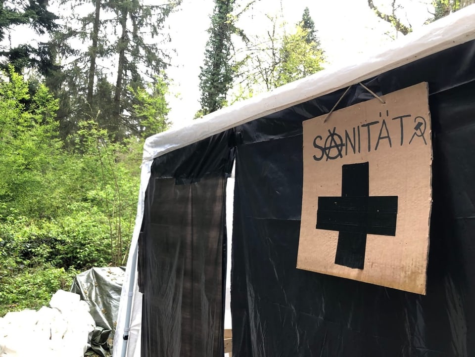 Im Camp der Aktivisten befindet sich auch ein Sanitätszelt.