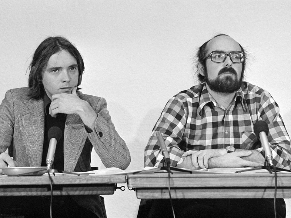 Rambert in einer Aufnahme von 1976 während einer Pressekonferenz des "Demokratischen Manifests»
