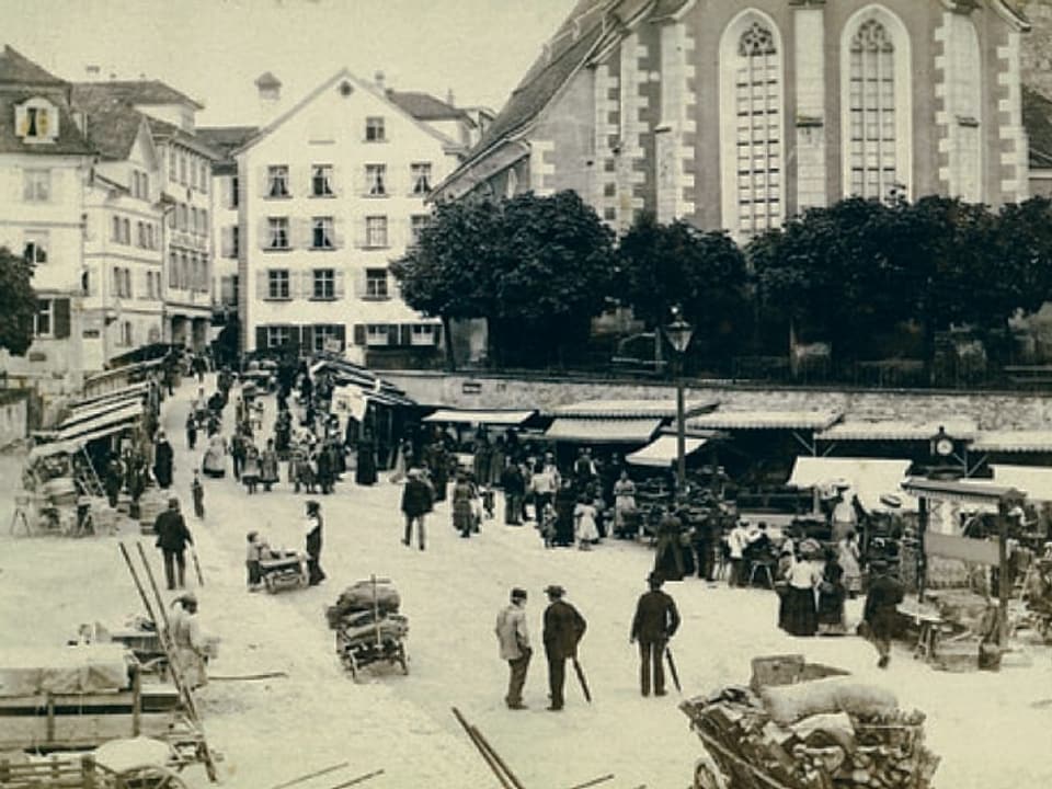 Der Obstmarkt um 1890