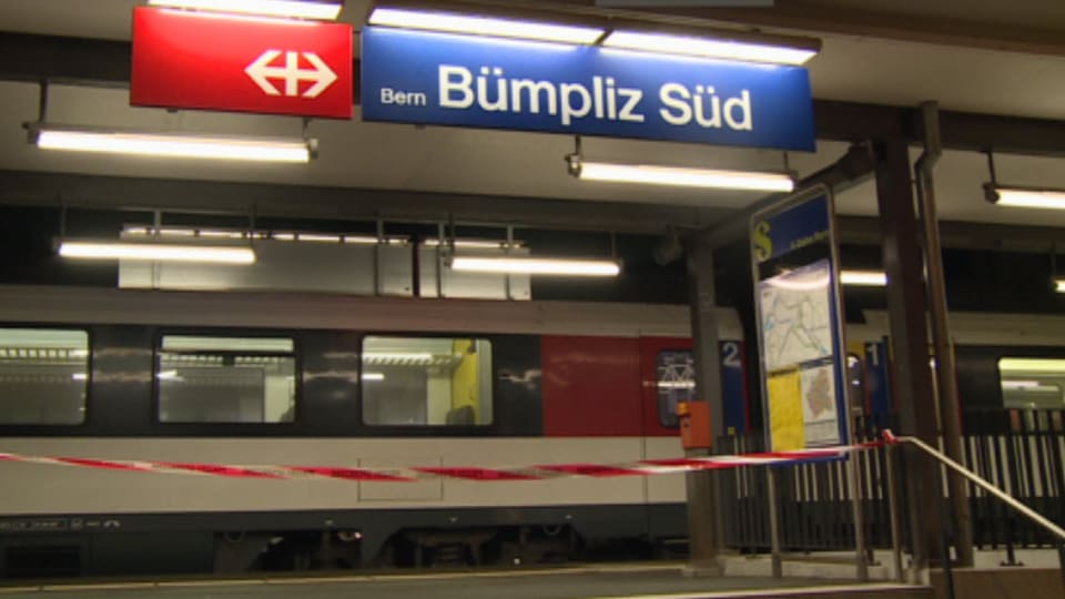 Der abgesperrte Bahnhpf Bümpliz Süd.