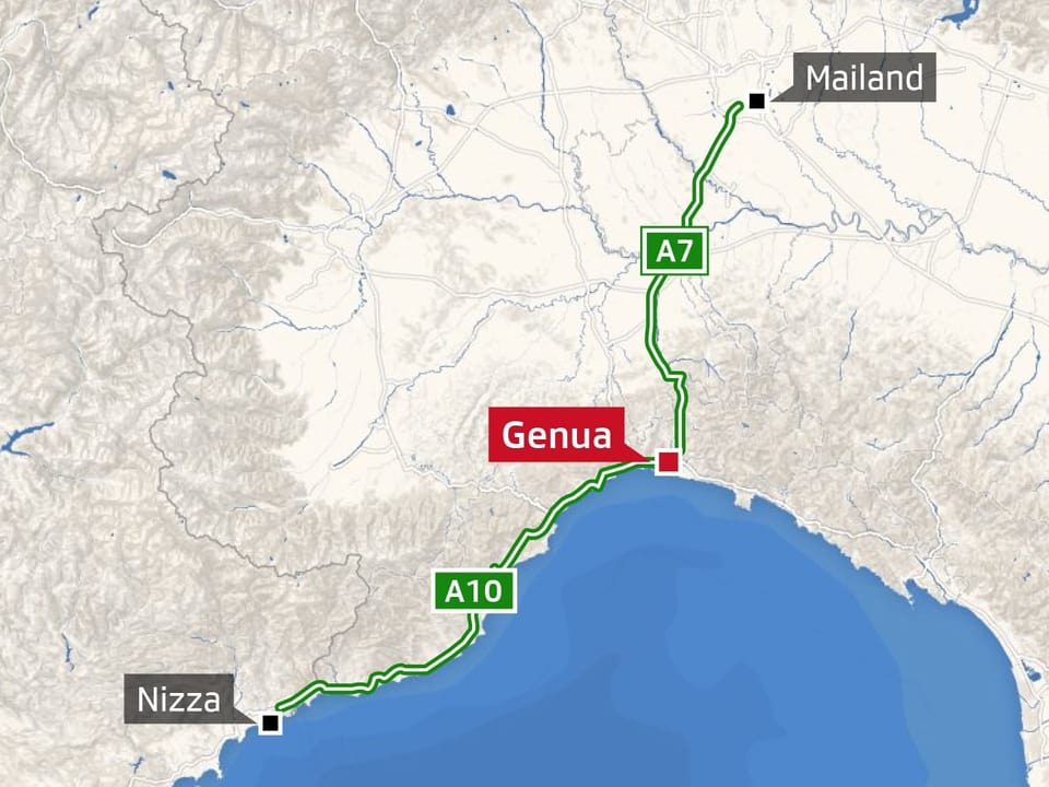 Karte Genua
