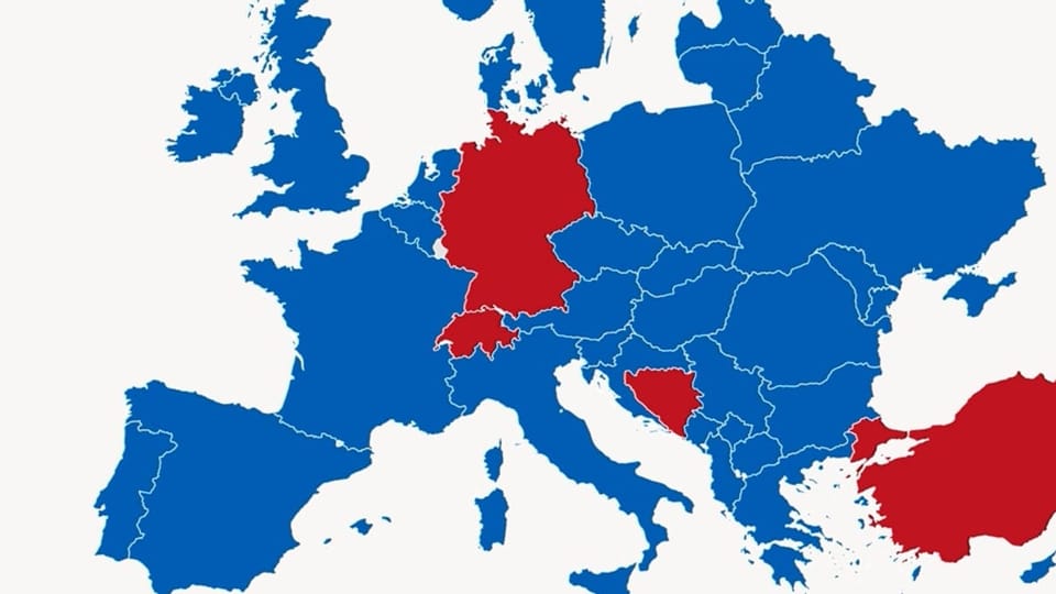 Karte von Westeuropa