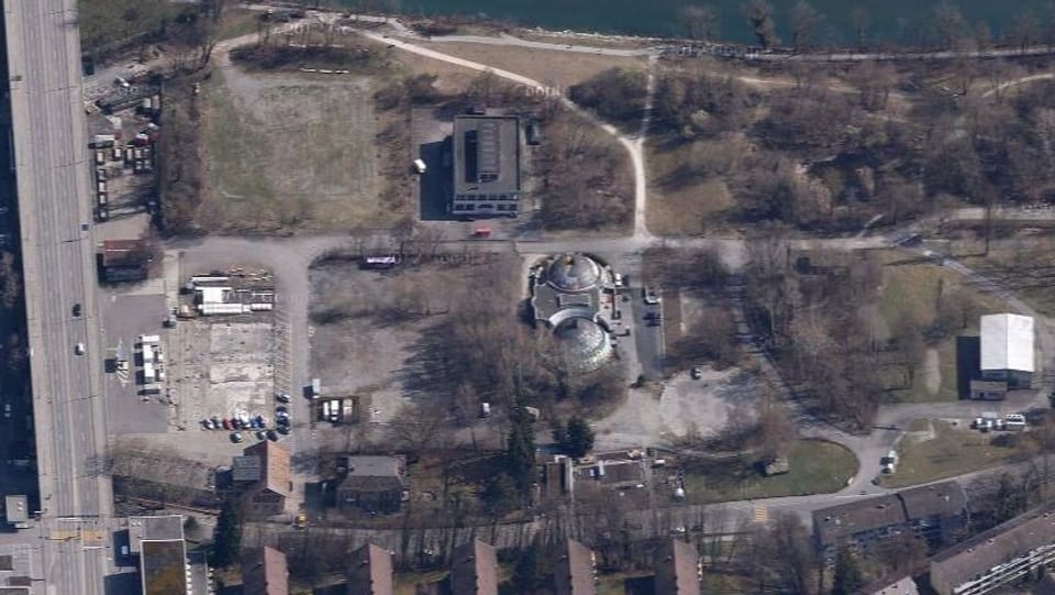 Luftbild des Gaswerkareals.