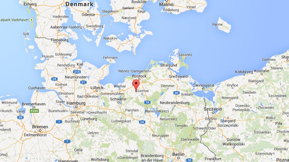 Kartenausschnitt von Norddeutschland.