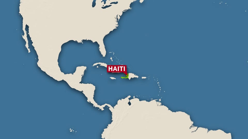 Haiti auf einer Karte